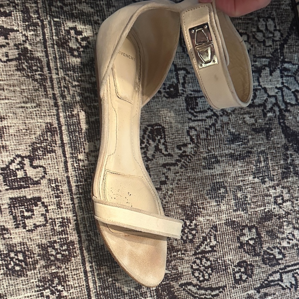 Givenchy Cream Ankle Strap Heels